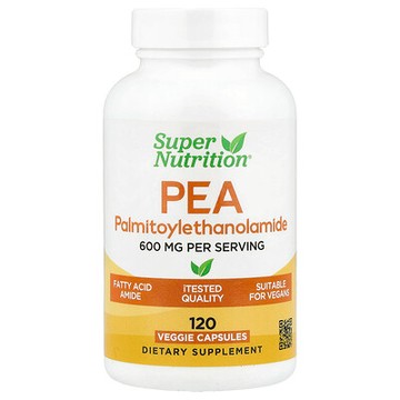Super Nutrition, PEA（棕櫚酰胺乙醇），120 粒素食膠囊（每粒 300 毫克）