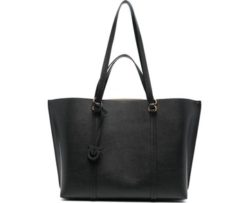 PINKO LARGE TUMBLED SHOPPER BAG 黑色女款包包
