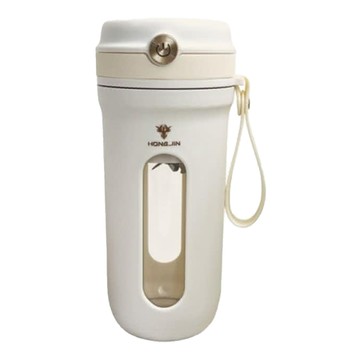 HONG JIN 宏晉 優雅隨行果汁杯  白色  350ml  1個