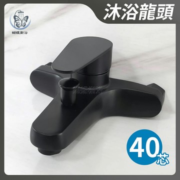 304不鏽鋼【霧黑 沐浴龍頭】40芯.冷熱混合