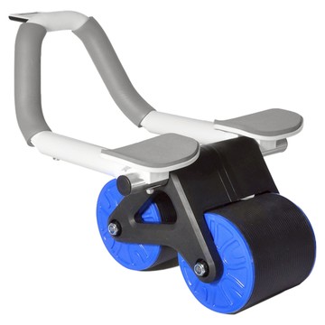 Lotus COZY FITNESS SERIES 升級版自動回彈靜音平板支撐健腹輪 核心訓練 捲腹輪  藍色  QE1M2