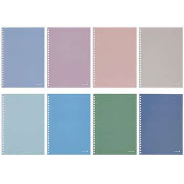 morning glory 1200 莫蘭迪色系線圈筆記本8件組 混和顏色 韓國文具  1組