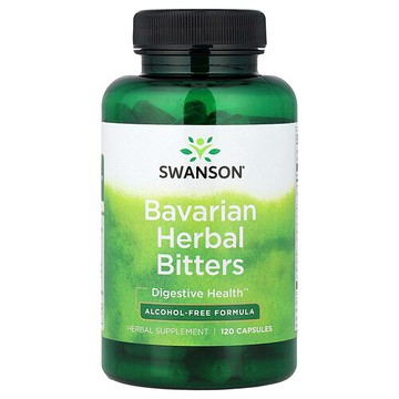 Swanson Vitamins, 巴伐利亞草本苦味劑，無酒精，120 粒膠囊