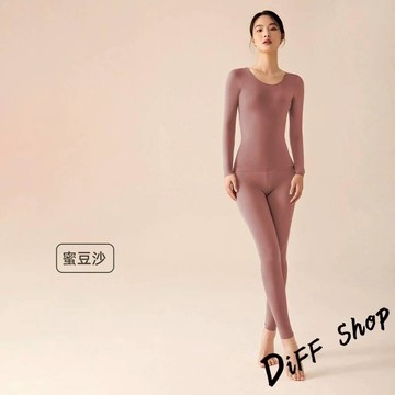 韓版透明質發熱保暖套裝 發熱衣+發熱褲【S382】