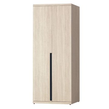 文創集 摩泰2.7尺二門內雙吊衣櫃-80x57x202cm免組