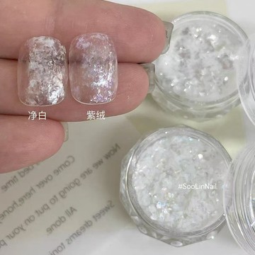 💗台灣出貨💗亮片網紅新款歐泊雲錦超薄美甲飾品幻彩閃粉極光偏光指甲店長精選