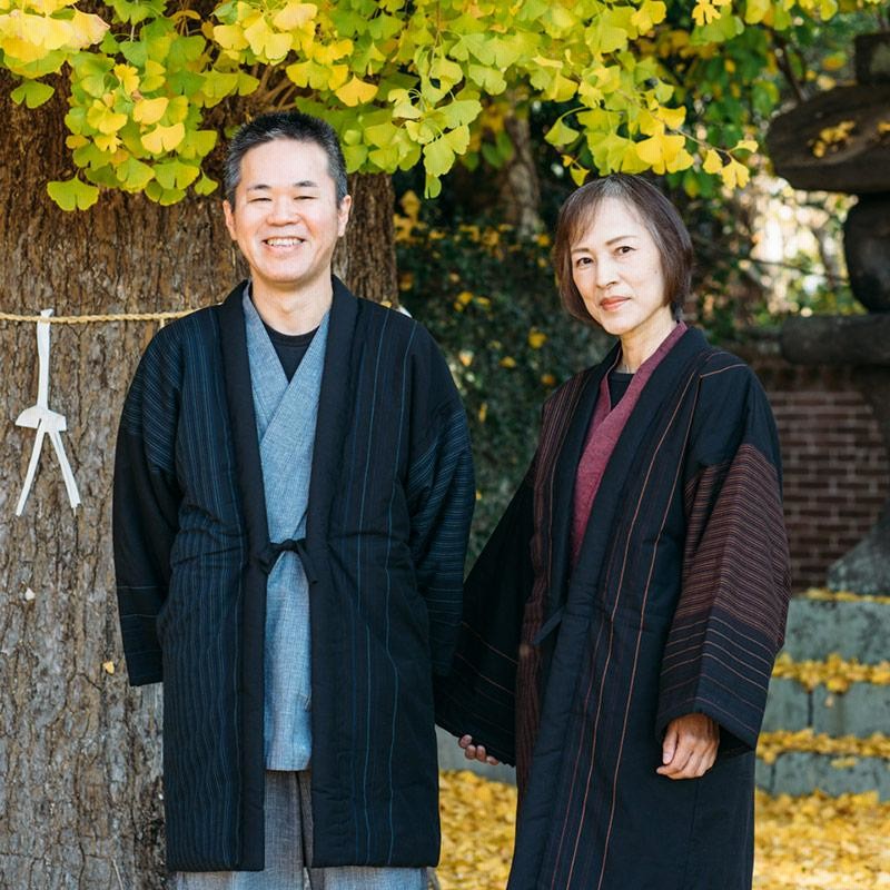小夜千鳥はんてん(袢天・半纏) 日本製 宮田織物謹製 袢纏 どてら メンズ・レディース 綿入り 中わた綿100％ 福岡デザインアワード入賞  こだわりの粋シリーズ 通販 LINEポイント最大0.5%GET LINEショッピング