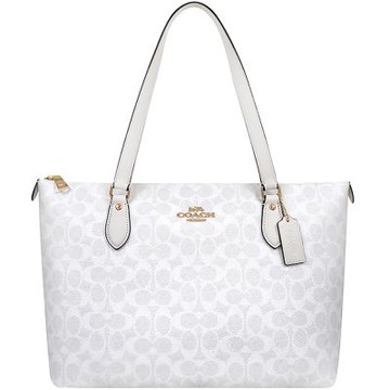 COACH 白色大C PVC托特包-大型