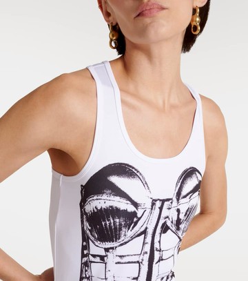 Jean Paul Gaultier Trompe l'oeil jersey maxi dress