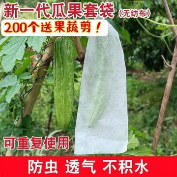 ✨桃園出貨💎無紡布苦瓜套袋防蟲袋子絲瓜青瓜果加長防針蜂透氣防鳥保護專用袋
