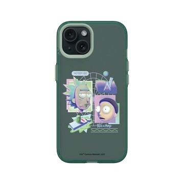 iPhone 15 Clear 憂墨綠 - 瑞克和莫蒂 Rick and Morty - 3D版