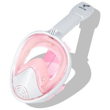 It's Life 第三代全罩式浮潛面罩  蜜桃粉  L/XL