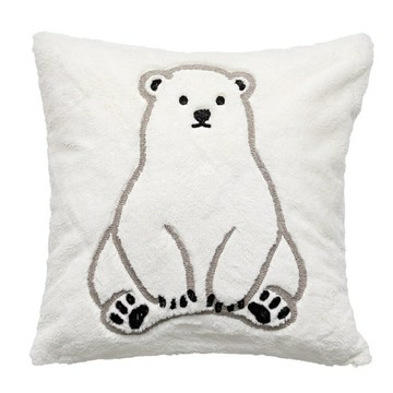 抱枕套 白熊 FUR EMBROIDERY BEAR gSCy3a NITORI宜得利家居