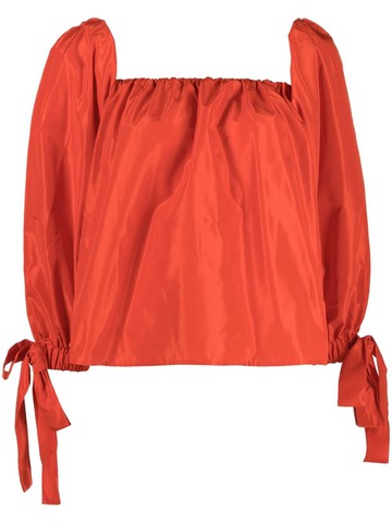 STAUD - Colby off-shoulder blouse - women - Polyester - L - Red