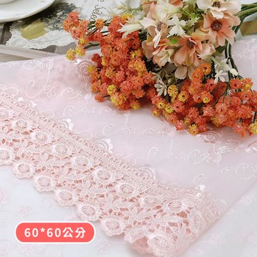 【BonBon naturel】粉戀雙層玫瑰蕾絲桌巾/蓋布(60cm*60cm)多款任選