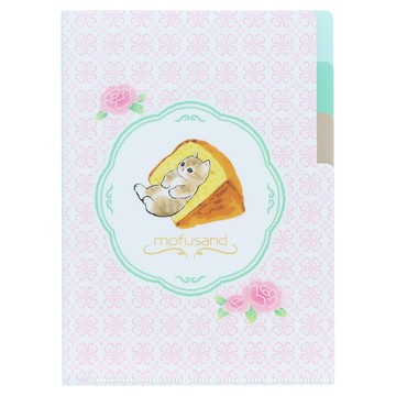 sun-star Mofusand 美食系L型A5三夾層資料夾(2款可選)