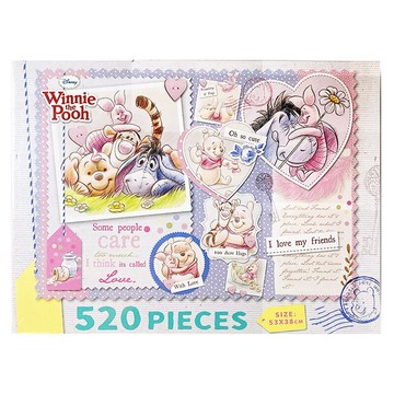 小熊維尼拼圖 520片拼圖 QFR04A/一盒入(定380) Winnie the Pooh 跳跳虎 屹耳 小豬 卡通拼圖 迪士尼 Disney 正版拼圖 台灣製造 53x38【APP滿額下單10%點數(單一帳號最高1000點)】10/31止