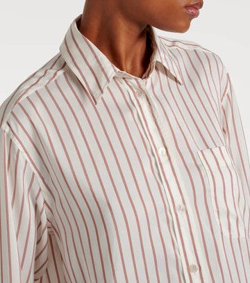 The Row Gavina striped silk shirt