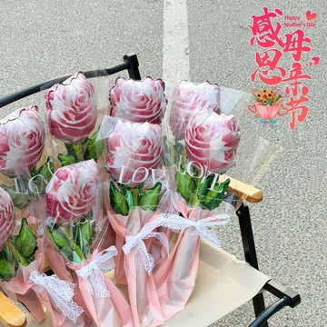 桃園出貨✨母親節仿真玫瑰花氣球花束鋁膜氣球商場學校幼兒園活動氛圍感禮品