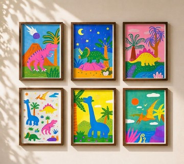 A3孔版印刷海報/恐龍海報/不含框
