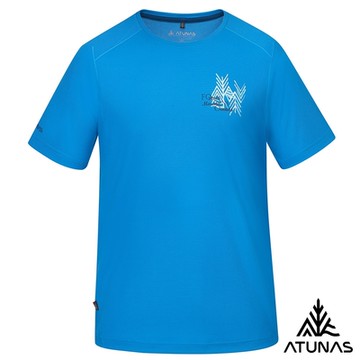 【ATUNAS 歐都納】男款POLARTEC POWER DRY透氣排汗短袖T恤A1TS2501M蔚藍/抗臭/銀離子