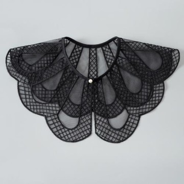 網紗繡花假領子女減齡娃娃領假衣領韓版百搭毛衣裝飾領配裙小披肩