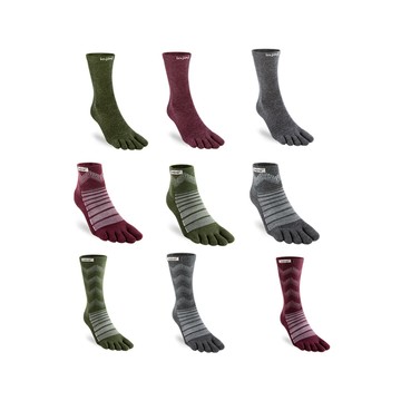 INJINJI 3件組五趾襪-Liner羊毛內襪+Outdoor羊毛短襪+Outdoor羊毛中筒襪
