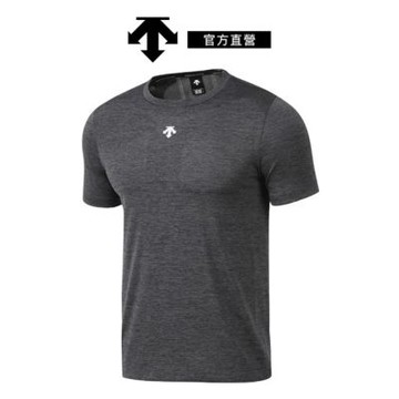 【DESCENTE】迪桑特 男士 基本款訓練短袖T恤 (炭灰色)