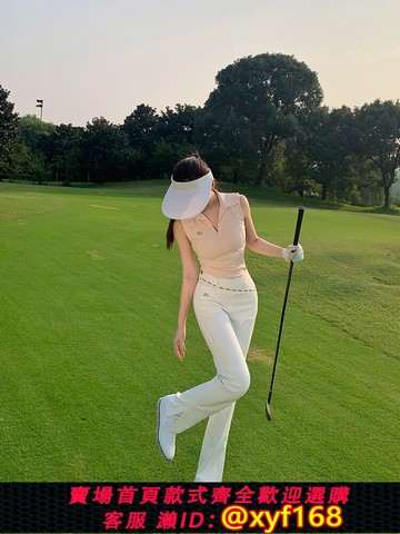 {保固一年 可打統編}Regolf運動氣質薄款彈性polo領上衣女高爾夫網球長褲套裝休閑新款