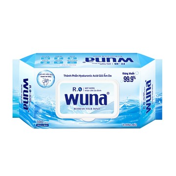 一般型 【WUNA】 R.O. 純水濕巾 加大加厚 (100抽x8包)
