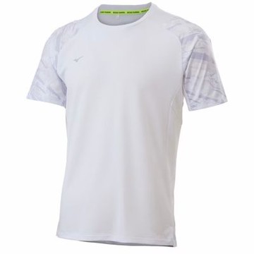 MIZUNO 美津濃 短袖上衣 男 吸濕排汗訓練 慢跑 白 J2TAC50501