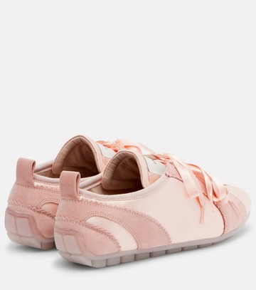 Simone Rocha Ballerina Grip satin and suede sneakers