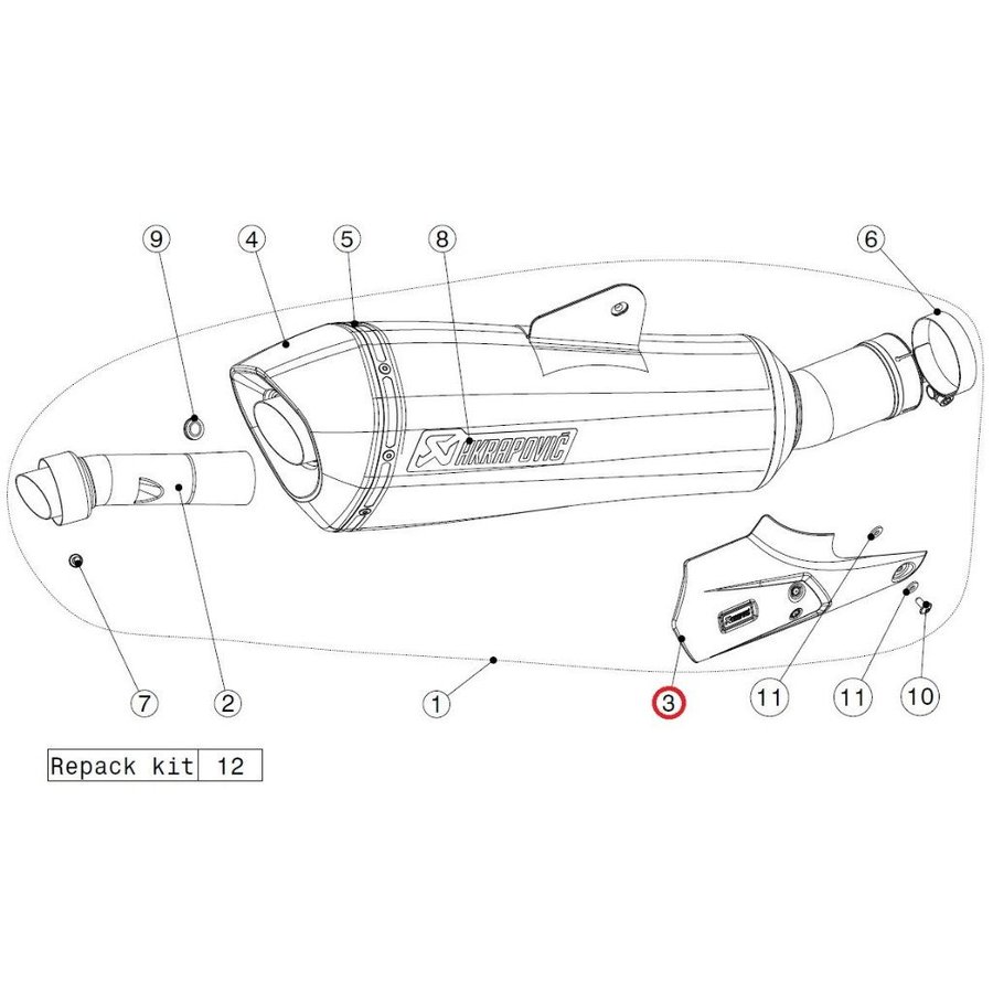 AKRAPOVIC AKRAPOVIC:アクラポビッチ リペアフランジ