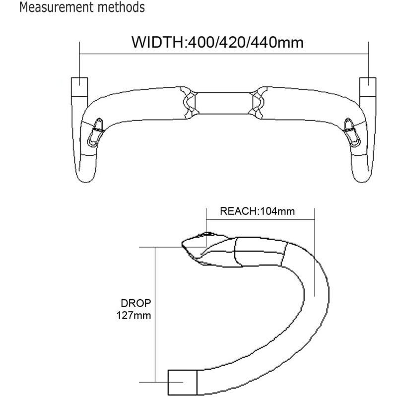 RXL SL ドロップハンドル 400mm カーボン ハンドル 外径31.8mm ロード