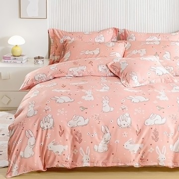 LoveCity 寢城之戀 吸濕排汗萊賽爾天絲 舖棉兩用被套  210 x 180cm  福兔粉