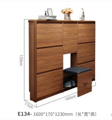 中式超薄鞋櫃17cm簡約現代翻鬥門廳櫃省空間家用儲物櫃實木玄關櫃NKS歐歐流行館