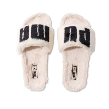 Puma Leadcat 2.0 Fuzz Wns 女鞋 米白色 運動 休閒 毛毛拖 絨毛 拖鞋 38731302