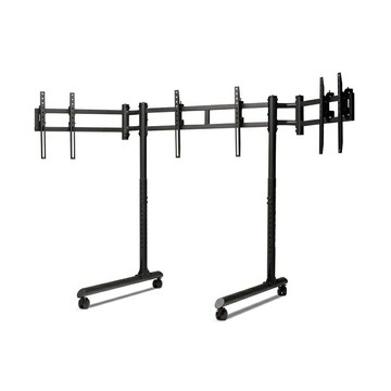 NLR Freestanding Triple Monitor Stand 圓管三螢幕架 可支援三台43吋螢幕/NLR-R011