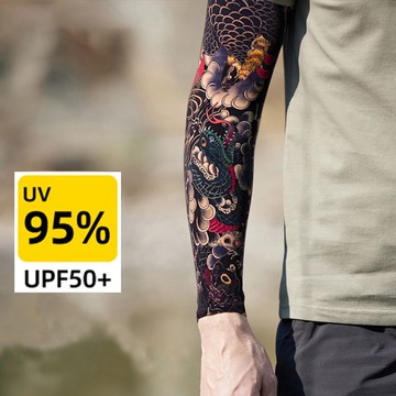 【🔥熱銷】紋身防曬袖套 花臂 夏季袖 袖套防曬 袖套 刺青袖套 紋身袖套 防曬袖套 冰絲袖套 運動袖套 無痕
