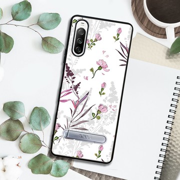 Sony Xperia 10 IV 減震立架手機殼-花語-粉玉蘭