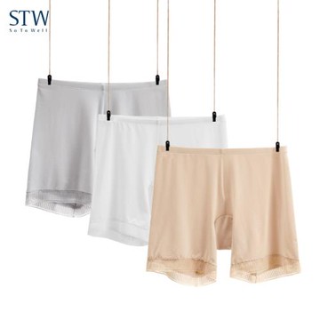 STW安全褲女夏季薄款莫代爾防走光打底褲蕾絲邊不卷邊平角褲短褲