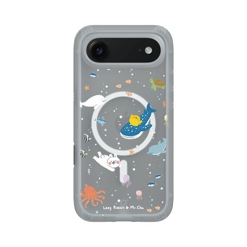 iPhone Air AirX 流變灰 - 懶散兔與啾先生 Lazy Rabbit and Mr.Chu - 海洋