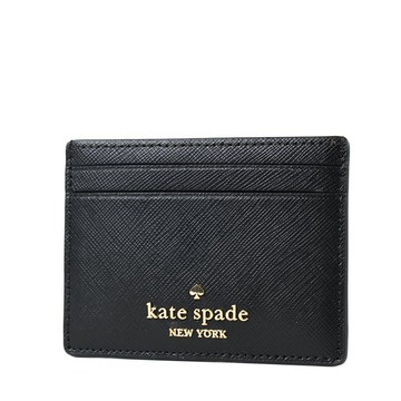 KATE SPADE 十字紋防刮名片夾-黑色