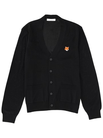 maison kitsuné "fox head" cardigan
