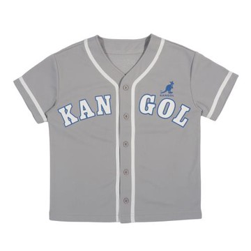 KANGOL 兒童棒球襯衫 短袖 灰色 中性款 65261470 12 noW33