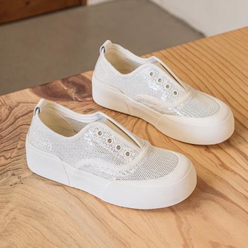 2024夏新款薄款鞋子網面鏤空透氣超柔網鞋一腳蹬單鞋懶人樂福鞋女