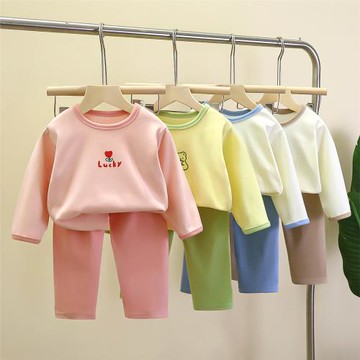 兒童家居服套裝寶寶新款睡衣女童德絨保暖內衣秋衣秋褲男童童裝