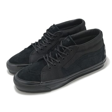 Vans 休閒鞋 Sk8-Mid Reissue 83 MG 男鞋 黑 麂皮 帆布 緩衝 棋盤格 板鞋 VN000E7JCJI