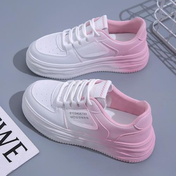 女鞋2023新款夏季透氣薄款輕便軟底小白鞋女夏款漸變百搭爆款夏天