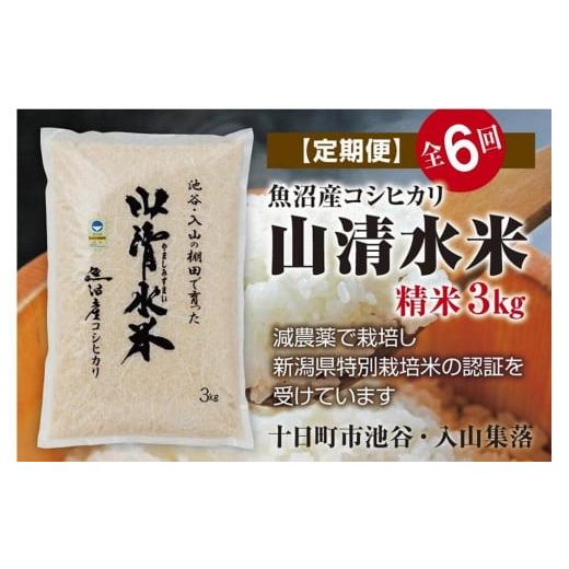 ふるさと納税 新潟県 十日町市 精米3kg　新潟県魚沼産コシヒカリ「山清水米」